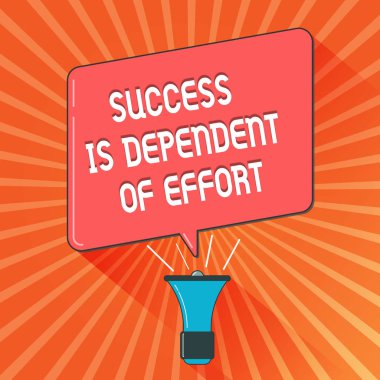 Kavramsal el başarı olduğunu bağımlı çaba gösterilen yazma. İş fotoğraf olun çaba başarılı kalıcı kal için vitrine