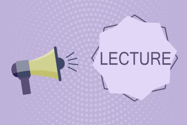 Ders gösterilen Not yazma. İş eğitim öğretim için öğrenciler seyirci uzun konuşma konuşmak fotoğraf vitrine