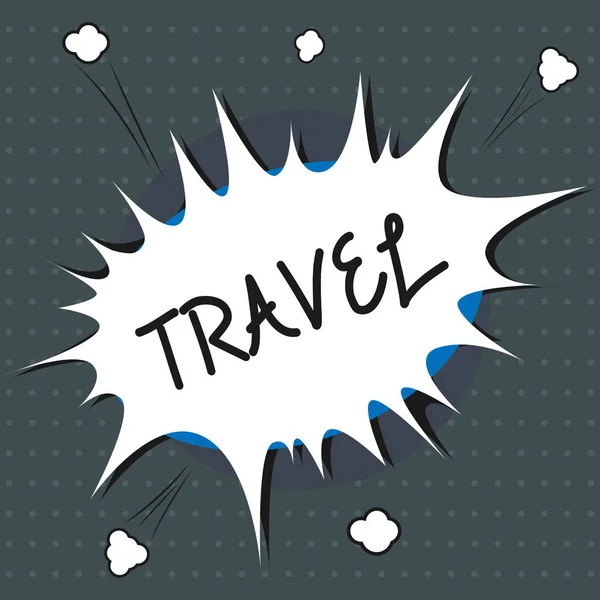Text sign showing Travel. Conceptual photo make journey typically of some length outside or inside your country — Stock Photo, Image