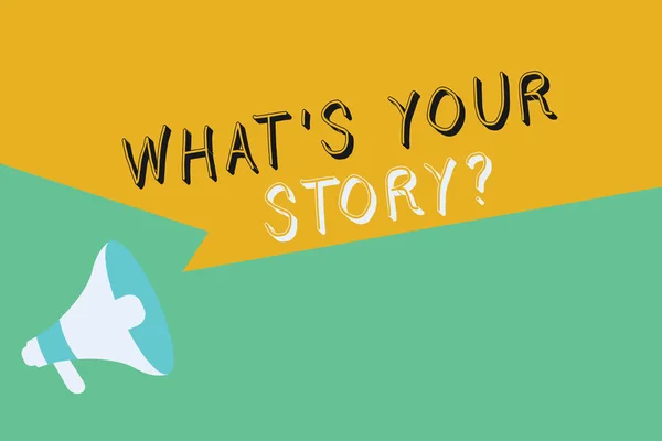 Kavramsal el yazma Your Story soru ne olduğunu gösteriyor. İlgili bir şey hakkında Yourselfany güncelleştirmeleri vitrine iş fotoğraf — Stok fotoğraf