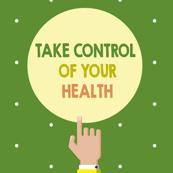 Text sign showing Take Control Of Your Health. Conceptual photo Balance Life integrate Wellness and Fitness — Stock Photo, Image