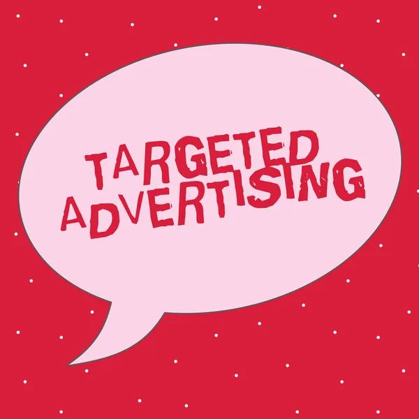 Word writing text Targeted Advertising. Business concept for Online Advertisement Ads based on consumer activity