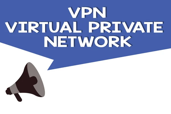 Handschrift Text vpn virtuelles privates Netzwerk. Konzept bedeutet sichere verschlüsselte Verbindung über das Internet — Stockfoto