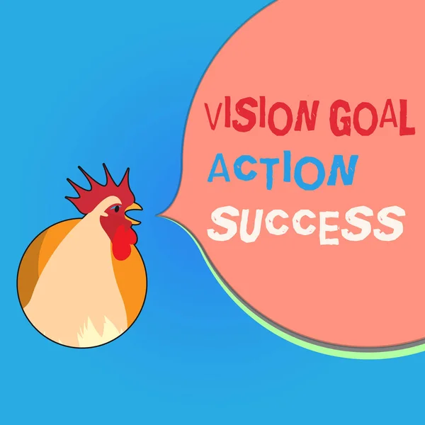 Escribir una nota que muestre el éxito de Visión Goal Action. Foto de negocios mostrando Proceso de Planificación Estratégica Actúa tus sueños — Foto de Stock