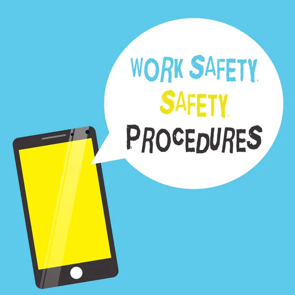 Word writing text Work Safety Safety Procedures. Business concept for methods to minimize Risk and Accidents — Stock Photo, Image
