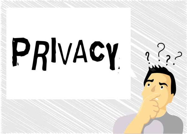 Word tekst intoetsen Privacy. Businessconcept voor recht om demonstratingal zaken en informatie als een geheim te houden — Stockfoto