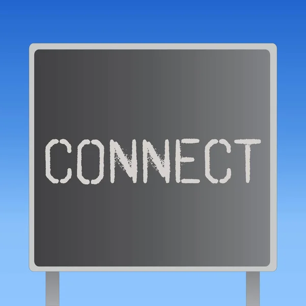 Текст для написання слів Connect. Концепція бізнесу для бути разом Зв'язатися Асоційовані мережі спілкування — стокове фото