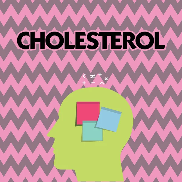 Text sign showing Cholesterol. Conceptual photo Steroid alcohol present in animal cells and body fluids