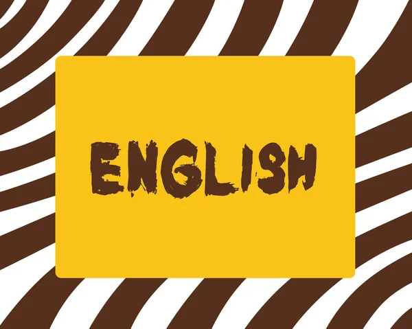 Conceptual hand writing showing English. Business photo text Related to England showing language culture British Literature class — Stock Photo, Image