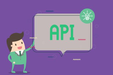 Kavramsal el API gösterilen yazma. Yazılım bilgisayar programlama yordamları iletişim kuralları oluşturmak için Araçlar vitrine iş fotoğraf