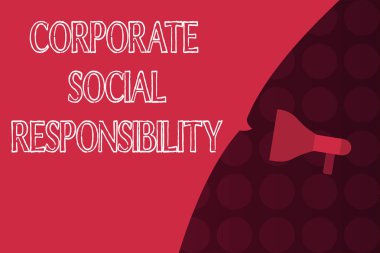 Word metin kurumsal sosyal sorumluluk yazma. İş kavramı için iç kurumsal politika ve etik strateji