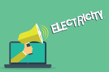 Elektrik gösterilen Not yazma. Enerji yüklü parçacıklar varlığını ortaya çıkan formu vitrine iş fotoğraf