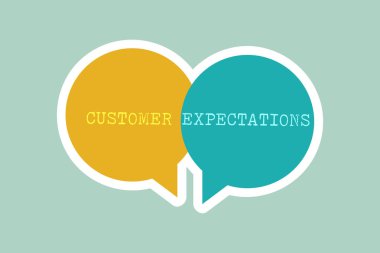 Handwriting text writing Customer Expectations. Concept meaning Benefits a Client Expect Surpass the needs and wants clipart