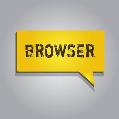 Kavramsal el tarayıcı gösterilen yazma. Bilgisayar programı grafik kullanıcı arabirimini görüntüleme Html dosyaları vitrine iş fotoğraf
