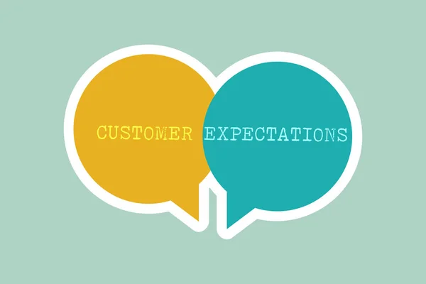 Handwriting text writing Customer Expectations. Concept meaning Benefits a Client Expect Surpass the needs and wants — Stock Photo, Image