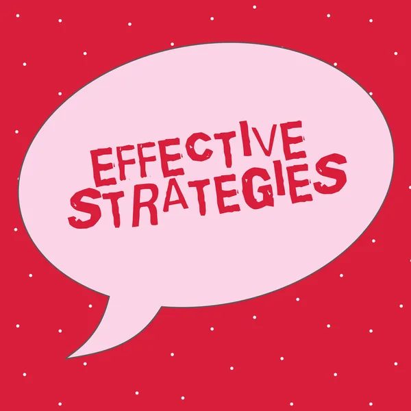 Ordskrivning text Effektiva strategier. Affärsidé för sunda taktiska system Kraftfulla operativa beslut — Stockfoto