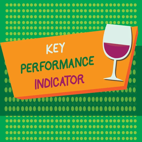 Nota escrita que muestra el indicador de rendimiento clave. Foto de negocios mostrando lo eficaz que uno puede alcanzar sus objetivos — Foto de Stock