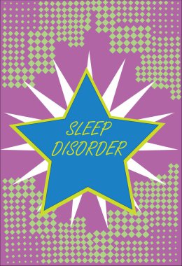 Uyku bozukluğu gösteren Not yazma. Kalite, zamanlama ve uyku miktar sorunları vitrine iş fotoğraf