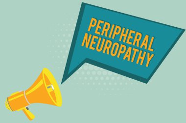 Text sign showing Peripheral Neuropathy. Conceptual photo Condition wherein peripheral nervous system is damaged clipart