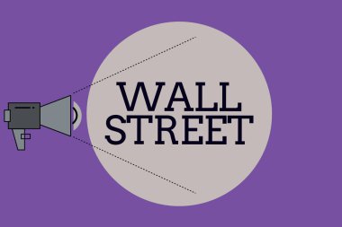 Wall Street gösterilen metin işareti. Kavramsal fotoğraf ev New York Menkul Kıymetler Borsası Brokerages karargahı