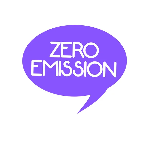 Handgeschreven Tekst Zero Emission Concept Wat Betekent Dat Geen Schadelijke — Stockfoto