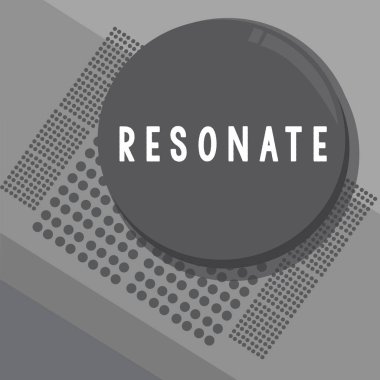 Kavramsal el yankı gösterilen yazma. İş fotoğraf vitrine üretmek veya derin tam reverberating ses ile elektrik doldurulması.