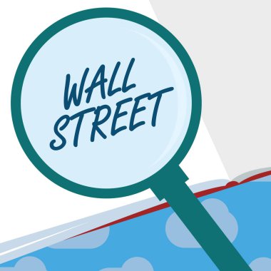 Wall Street gösterilen metin işareti. Kavramsal fotoğraf ev New York Menkul Kıymetler Borsası Brokerages karargahı