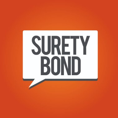 Kefalet Bond gösterilen Not yazma. Üç parti arasında resmi yasal olarak uygulanabilir sözleşme vitrine iş fotoğraf