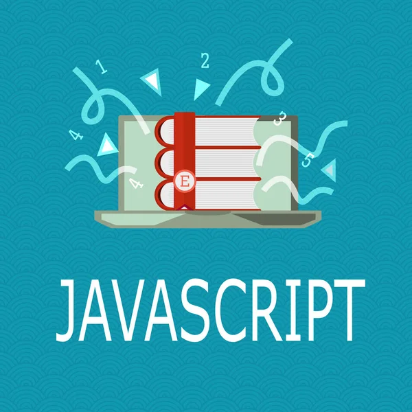 Kavramsal el JavaScript gösterilen yazma. Etkileşimli efektler oluşturmak için kullanılan dili programlama bilgisayar vitrine iş fotoğraf