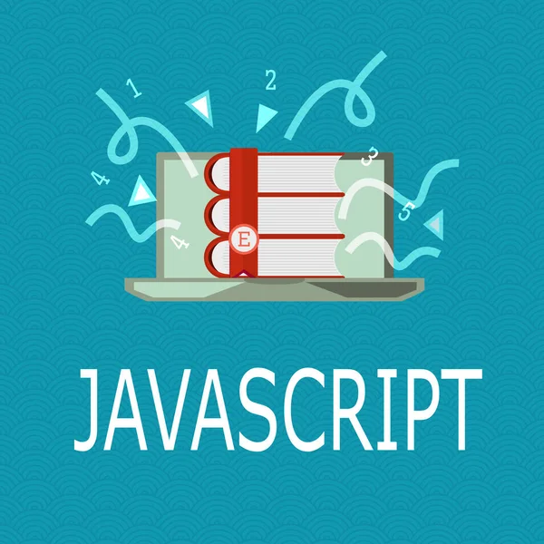 Fogalmi kézzel írás Javascript mutatja. Üzleti fénykép, számítógépes programozási nyelvet használni, hogy hozzon létre interaktív hatásokat bemutató — Stock Fotó