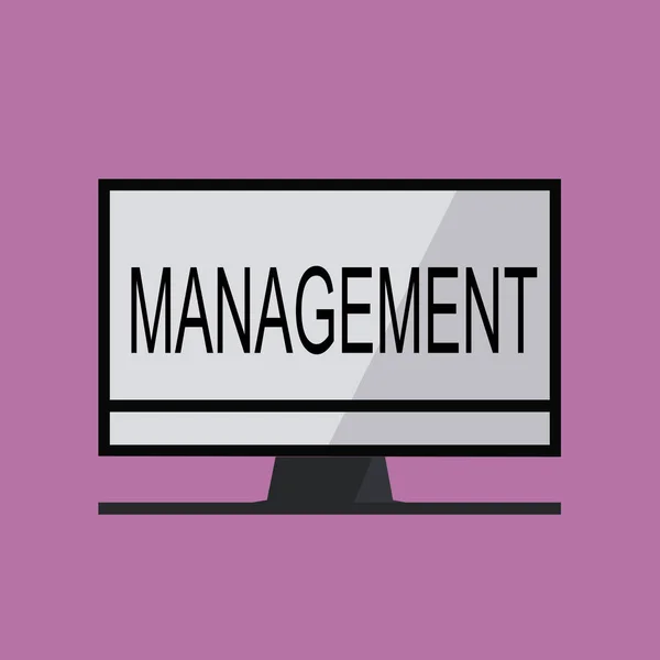 Text sign showing Management. Conceptual photo Process dealing with Controlling things showing Company strategy — Stock Photo, Image