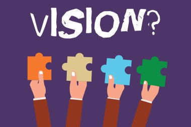 Word metin yazma vizyon soru. Gelecek için bkz: amaç ilham planlama için güçlü olmak için iş kavramı