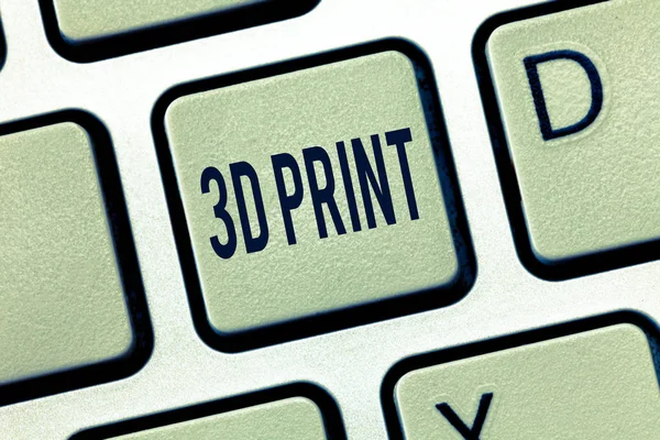 필기 텍스트 3d 인쇄. 개념 의미 인쇄 유행 것 들 고급 제조 기술 — 스톡 사진