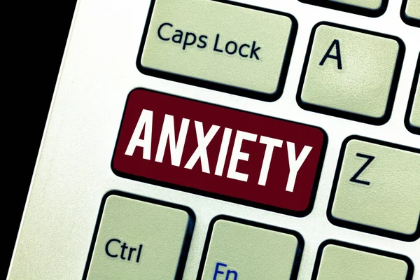 Word writing text Anxiety. Business concept for Excessive uneasiness and apprehension Panic attack syndrome