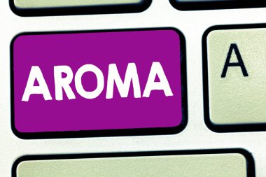 Aroma gösterilen Not yazma. Kendine özgü bir genellikle hoş kokulu ince yaygın atmosfer vitrine iş fotoğraf