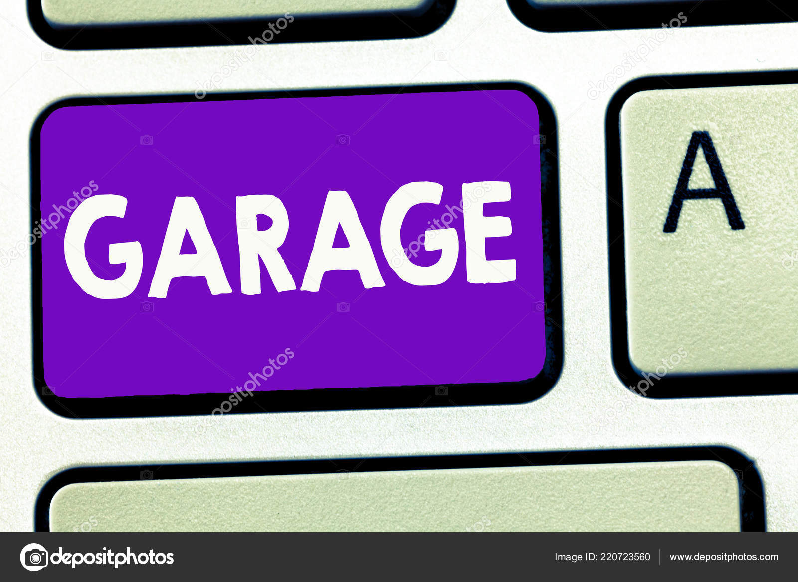 Handwriting Text Writing Garage Concept Meaning Building For