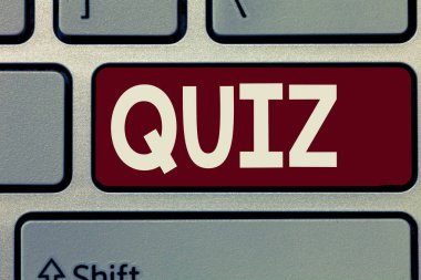 Kavramsal El quiz gösterilen yazma. Öğrencilere bilgi sınavı Test verilen kısa gayri resmi test vitrine iş fotoğraf