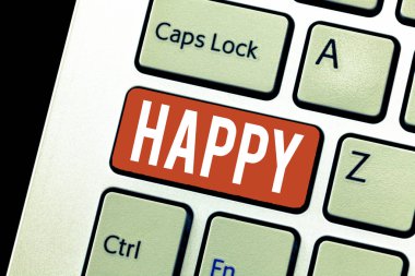 El yazısı metin mutlu. Duygu veya gösteren zevk kanaat bir şey hakkında anlam kavramı kişi