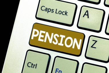 Kavramsal el emeklilik gösterilen yazma. Emeklilik için yaşlı yıl kaydeder sonra iş fotoğraf vitrine gelir yaşlılar kazanmak