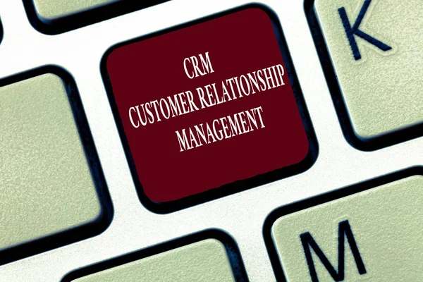 Text sign showing Crm Customer Relationship Management. Conceptual photo Manage and analyze customer interaction.