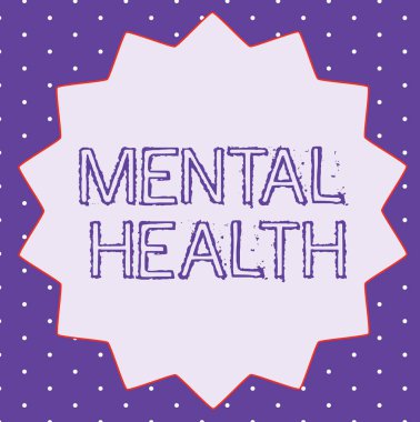 Kavramsal el ruh sağlığı gösterilen yazma. İş fotoğraf metin gösteren bir psikolojik ve duygusal refah durumu