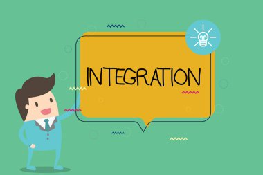 Entegrasyon gösterilen Not yazma. Eylem veya işlemin ayrılmaz bir duyarlılık bulgusu entegre vitrine iş fotoğraf