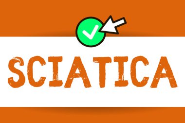 Kavramsal el siyatik gösterilen yazma. İş fotoğraf metin ağrı siyatik sinir tahriş tarafından tıbbi durumun nedeni