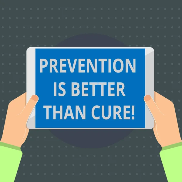 Znak textu zobrazující prevence je lepší než lék. Konceptuální fotografie onemocnění je předejít, pokud dříve — Stock fotografie