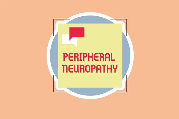 Записка о периферической невропатии. Состояние, при котором повреждена периферическая нервная система — стоковое фото