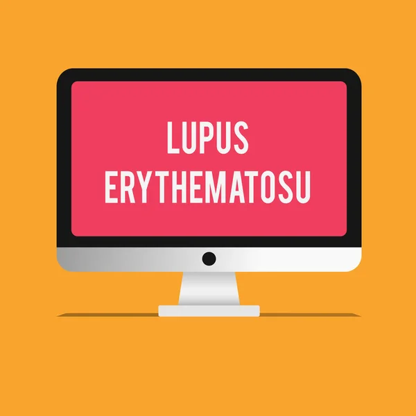 Lupus Eritematozus gösterilen Not yazma. İltihabi durum otoimmün bir hastalığı neden vitrine iş fotoğraf — Stok fotoğraf