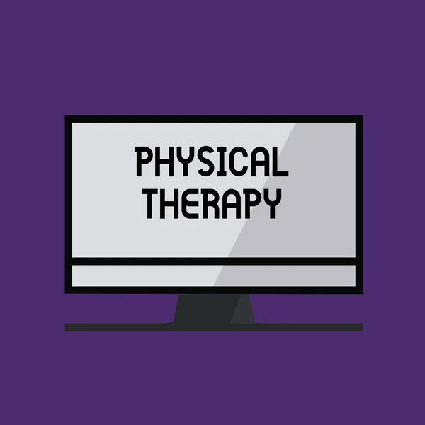 Nota de redação mostrando Fisioterapia. Foto de negócios mostrando Tratamento ou análise de incapacidade física Fisioterapia — Fotografia de Stock