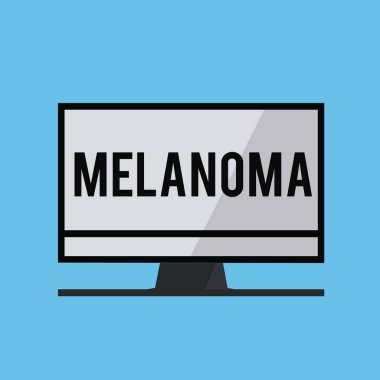 Melanom gösterilen metin işareti. Kavramsal fotoğraf malign bir tümör iyi huylu benler cilt kanseri ile ilişkili