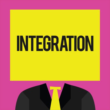 Kavramsal el tümleştirme gösterilen yazma. Eylem veya işlemin ayrılmaz bir duyarlılık bulgusu entegre vitrine iş fotoğraf