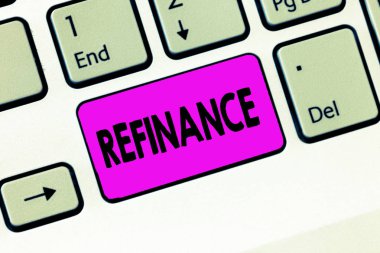 Word metin yazma Refinance. İş kavramı Finans için tekrar yerine başka bir ile mevcut borç